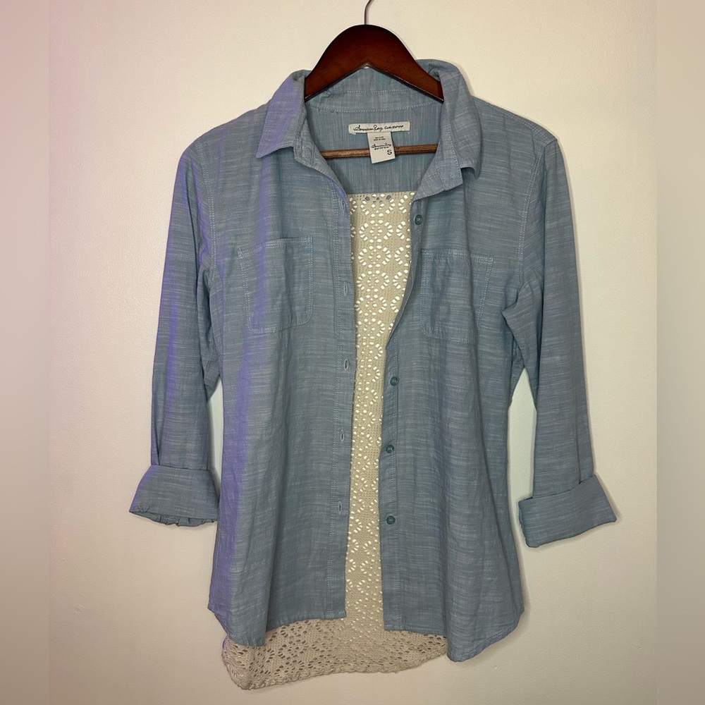 American Rag Jean Jacket Lace Back